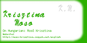 krisztina moso business card